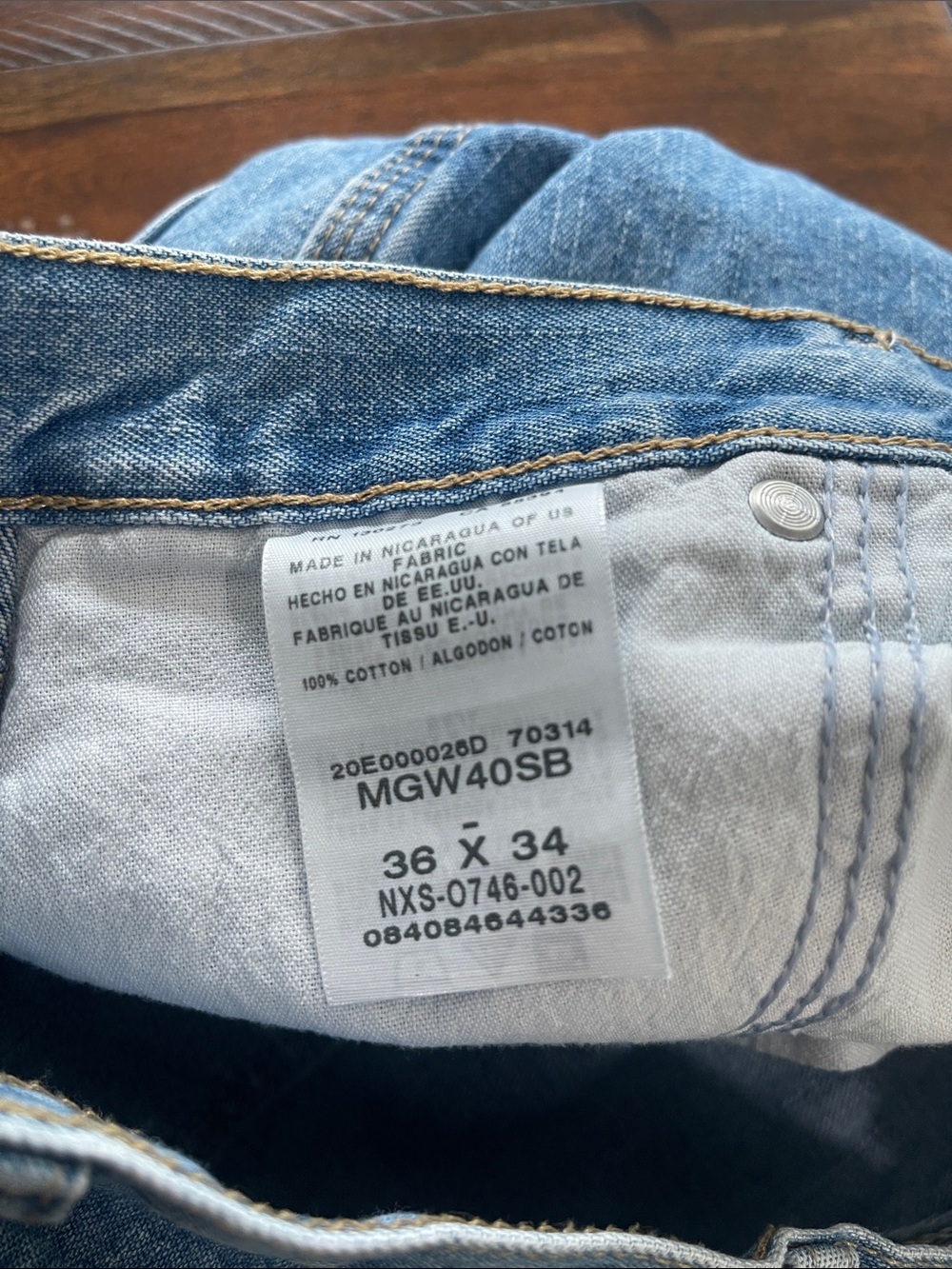 2 Wrangler carpenter rugged work cargo blue denim jeans size 36 x 34 - Picture 6 of 9